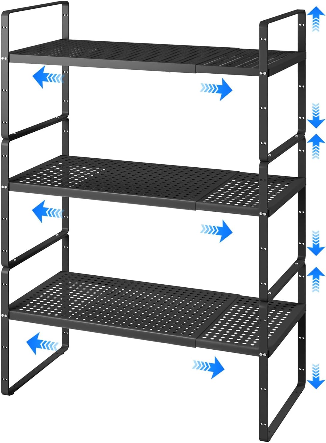 Expandable Kitchen Shelf Organizers, Kitchen Cabinet Organizer Stand Rack Organization for