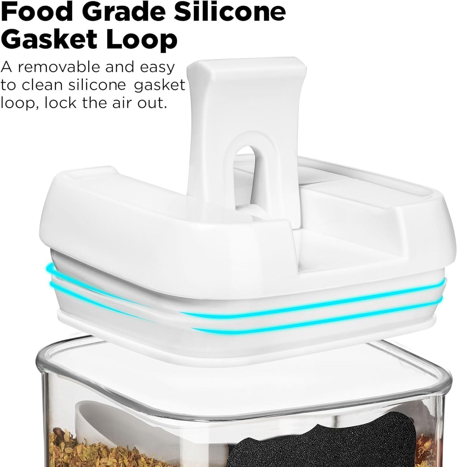Shazo 9 PC Airtight Food Storage Containers - BPA Free Clear Plastic Snack & Spice Containers with