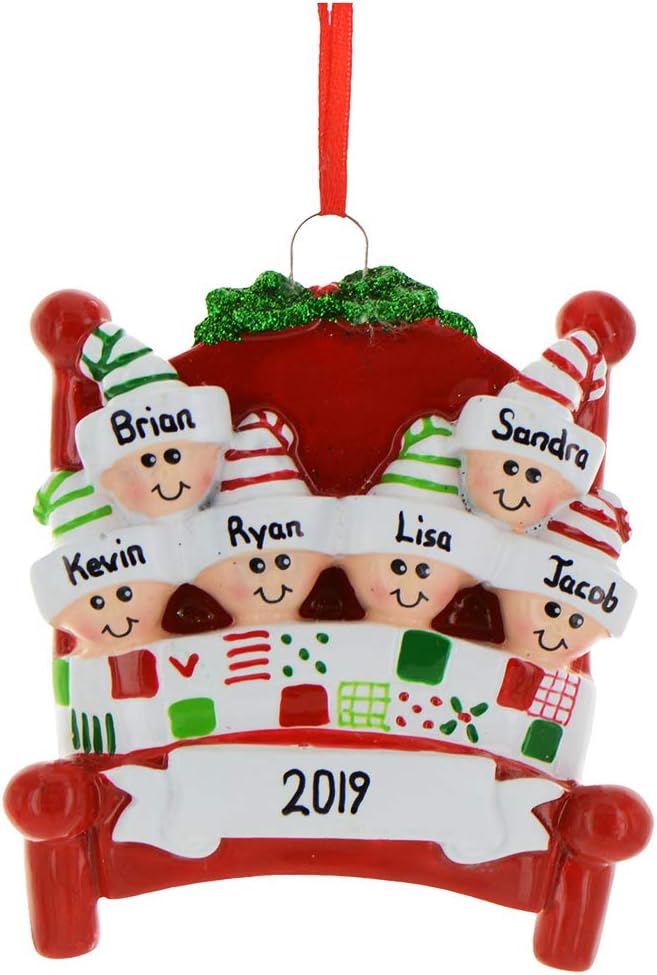Bedtime Family of 6 Ornament 2025 Personalized Family Christmas Ornaments 2025 | Tucked in Together