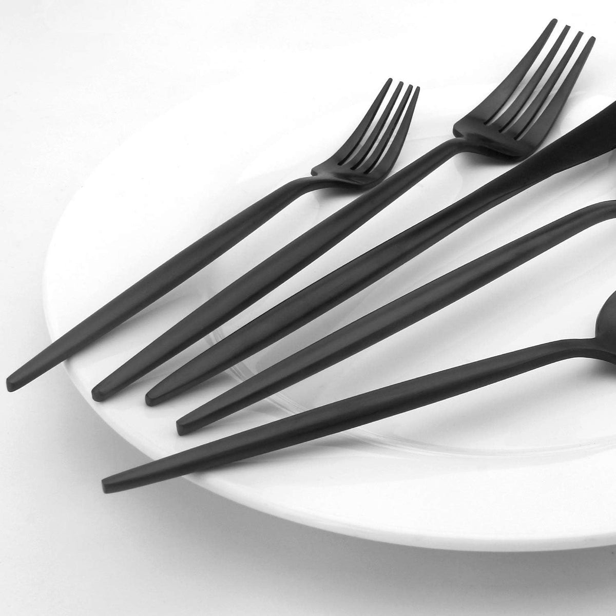 Matte Black Silverware Set, Vanys 20 Piece Stainless Steel Cutlery Flatware Set, Kitchen Utensil