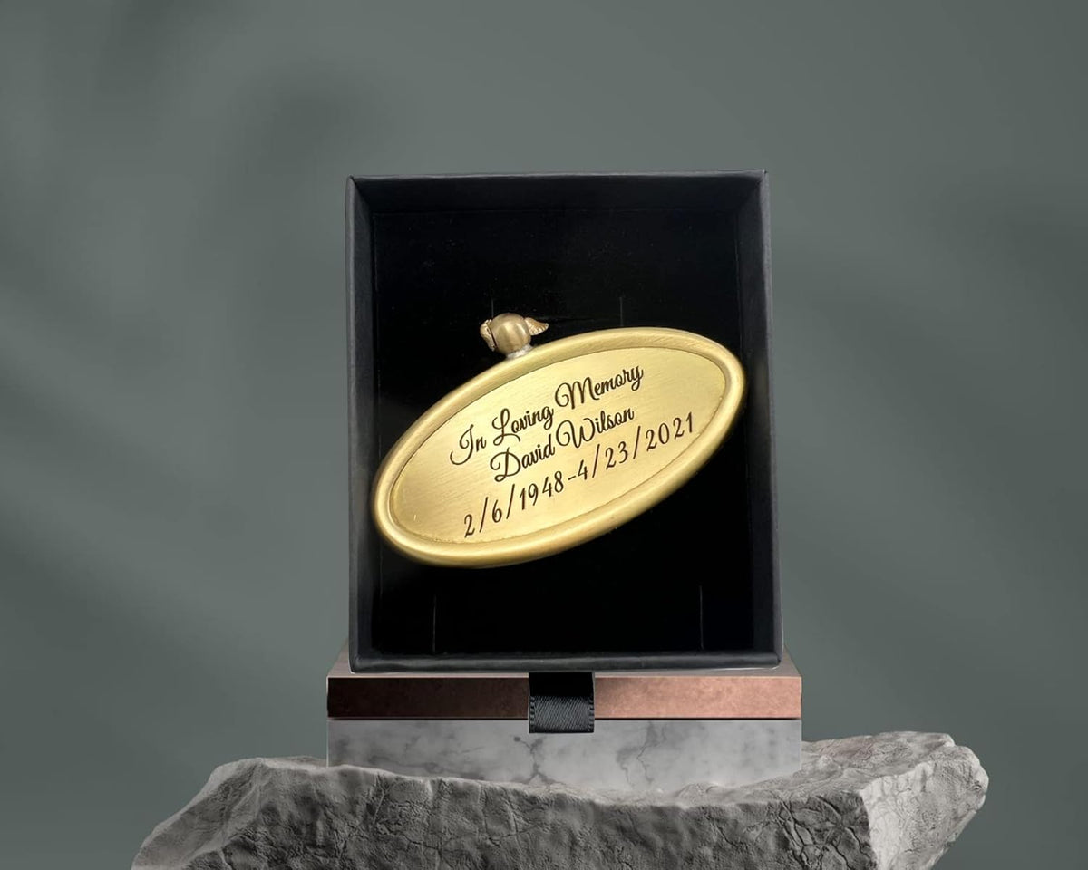 Personalized Engraved Name Tag for Urns - Customizable Plate for Cremation Urns - Engraved Hanging