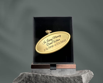Personalized Engraved Name Tag for Urns - Customizable Plate for Cremation Urns - Engraved Hanging