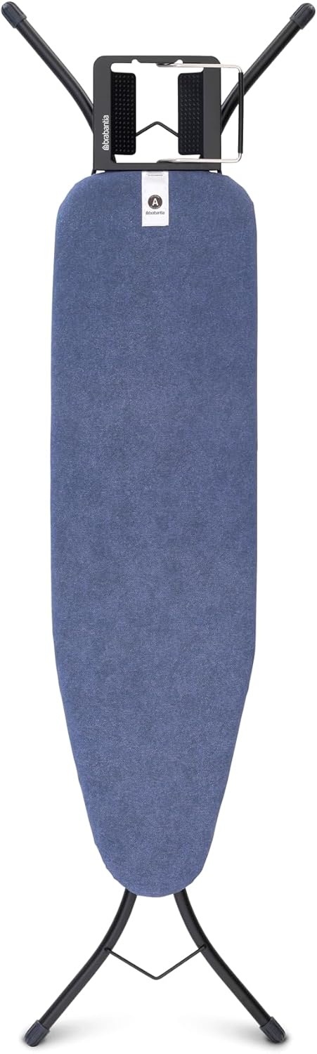 Brabantia Size A Compact Small Ironing Board (43x12 in) 7 Height Options, Adjustable Steam Iron