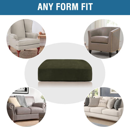 H.VERSAILTEX Velvet Stretch Couch Cushion Cover Plush Cushion Slipcover for Chair Loveseat Sofa