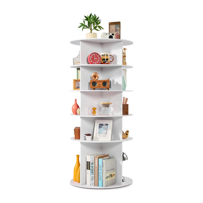 VEVOR 5 Tiers Rotating Shoe Rack Tower, 360° Spinning Shoe Rack, Revolving Storage Round Carousel