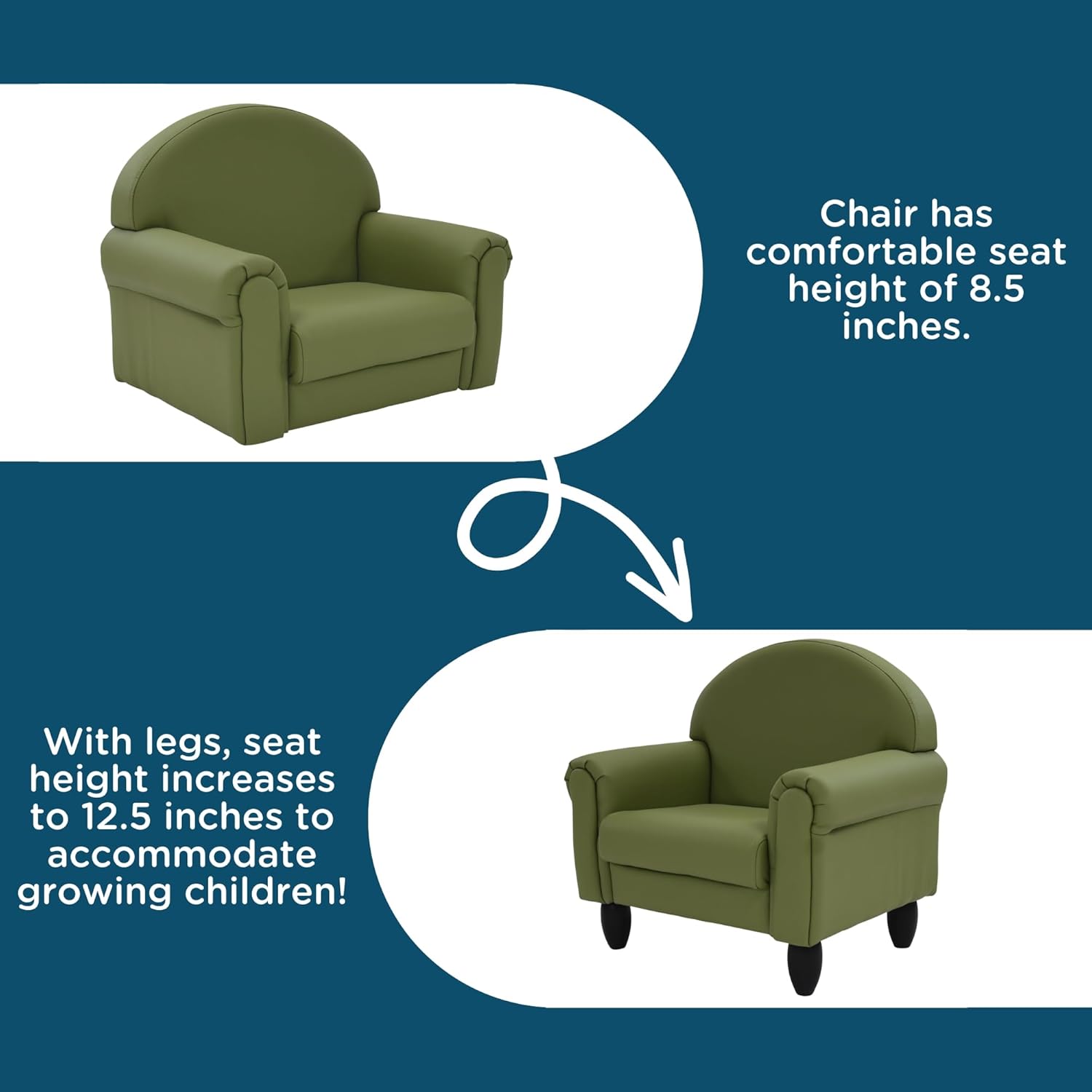 Children's Factory As We Grow Toddler Chair, Flexible Seating for Daycare or Preschool, Kids