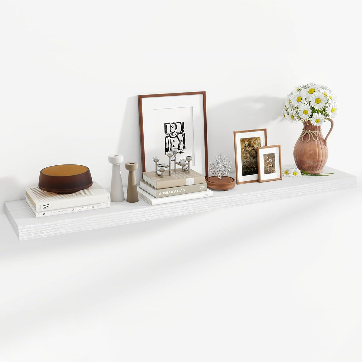 55 Inch Floating Shelves, 12 Inch Deep Floating Shelves for Wall, Floating Shelf with Invisible