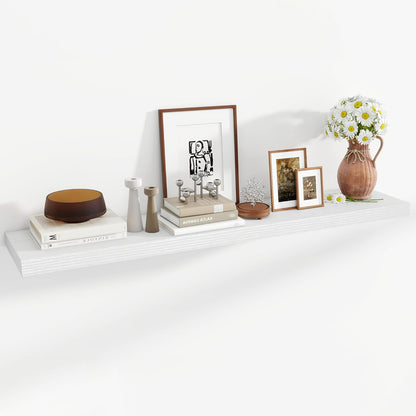 55 Inch Floating Shelves, 12 Inch Deep Floating Shelves for Wall, Floating Shelf with Invisible
