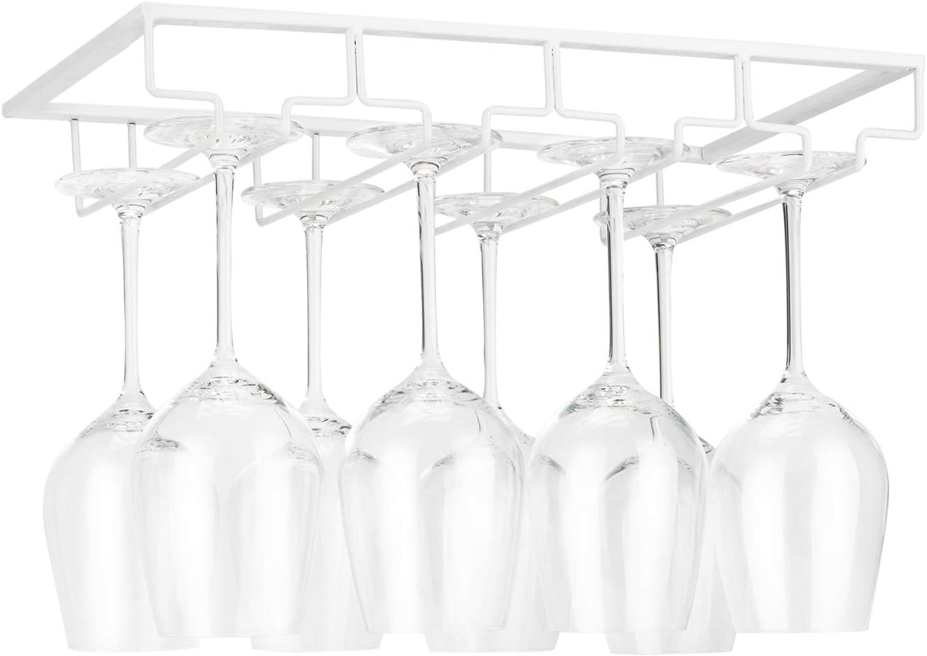 Wine Glass Rack Under Cabinet - Stemware Holder Metal Wine Glass Organizer Glasses Storage Hanger