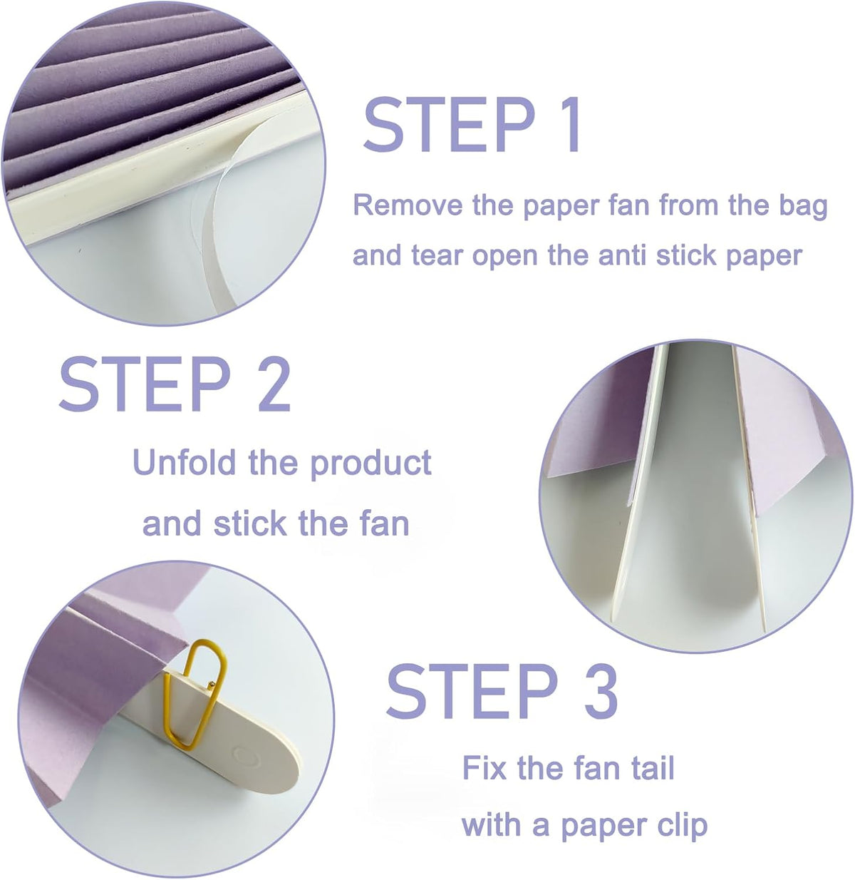 Purple Birthday Decorations,DIY Purple Paper Fans Hanging Decoration ,Party Decorations for Adults