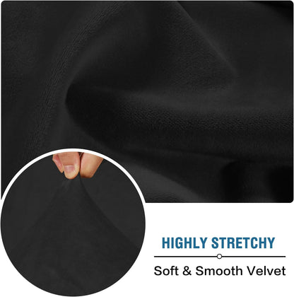 H.VERSAILTEX Velvet Stretch Individual Couch Cushion Cover Plush Slipcover for Loveseat Sofa