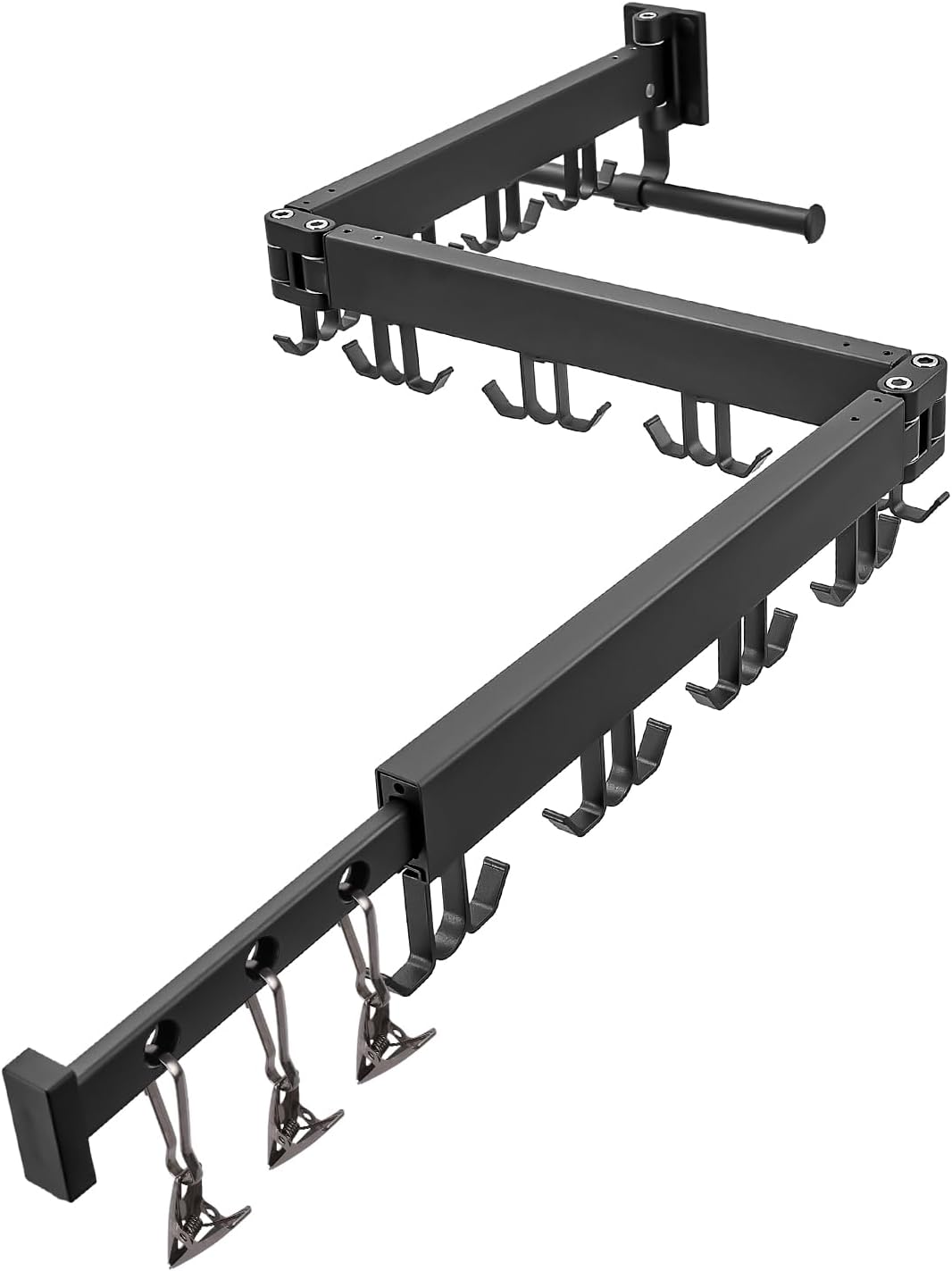 Wall Mounted Clothes Drying Rack,Drying Rack Clothing Wall Mount with Foldable