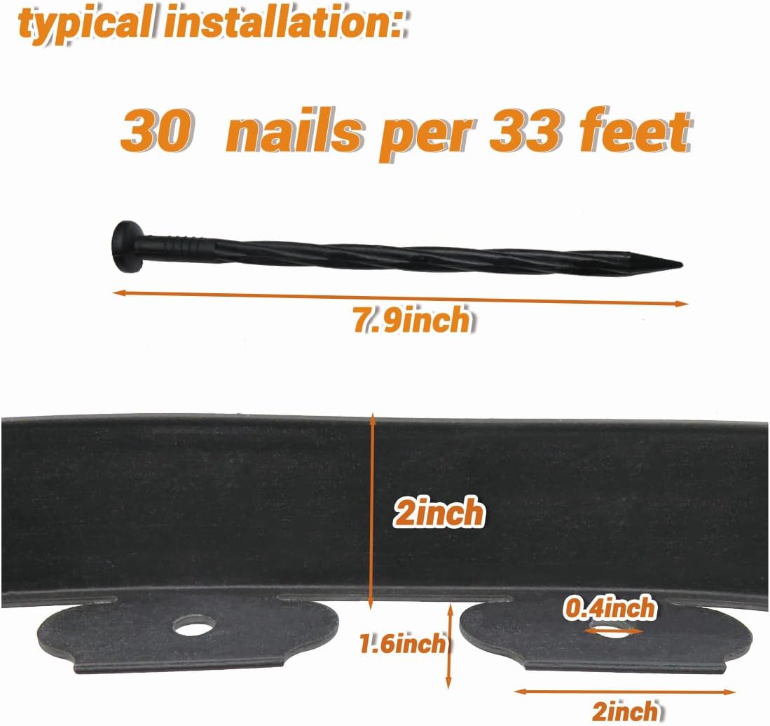 Landscape Edging Border, Plastic Edging for Landscaping, Garden Edging Border,Lawn Edging no