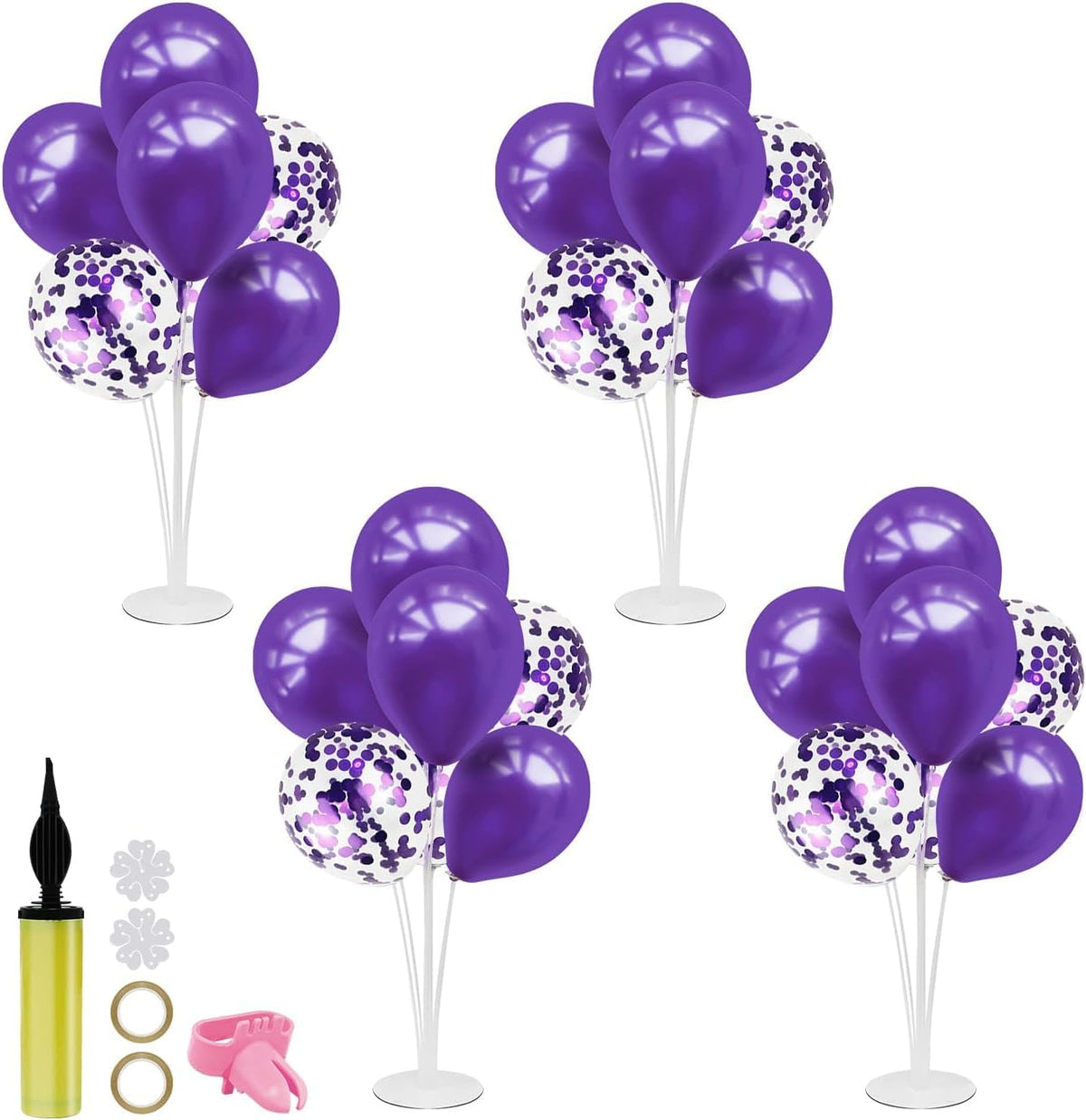 Purple Balloon Stand Centerpiece Table Decorations for Birthday Bridal Shower Wedding Engagement