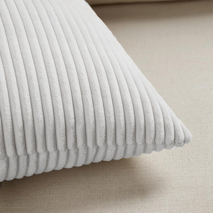 Fancy Homi 2 Packs Pure White Decorative Throw Pillow Covers 18x18 Inch for Living Room Couch Bed
