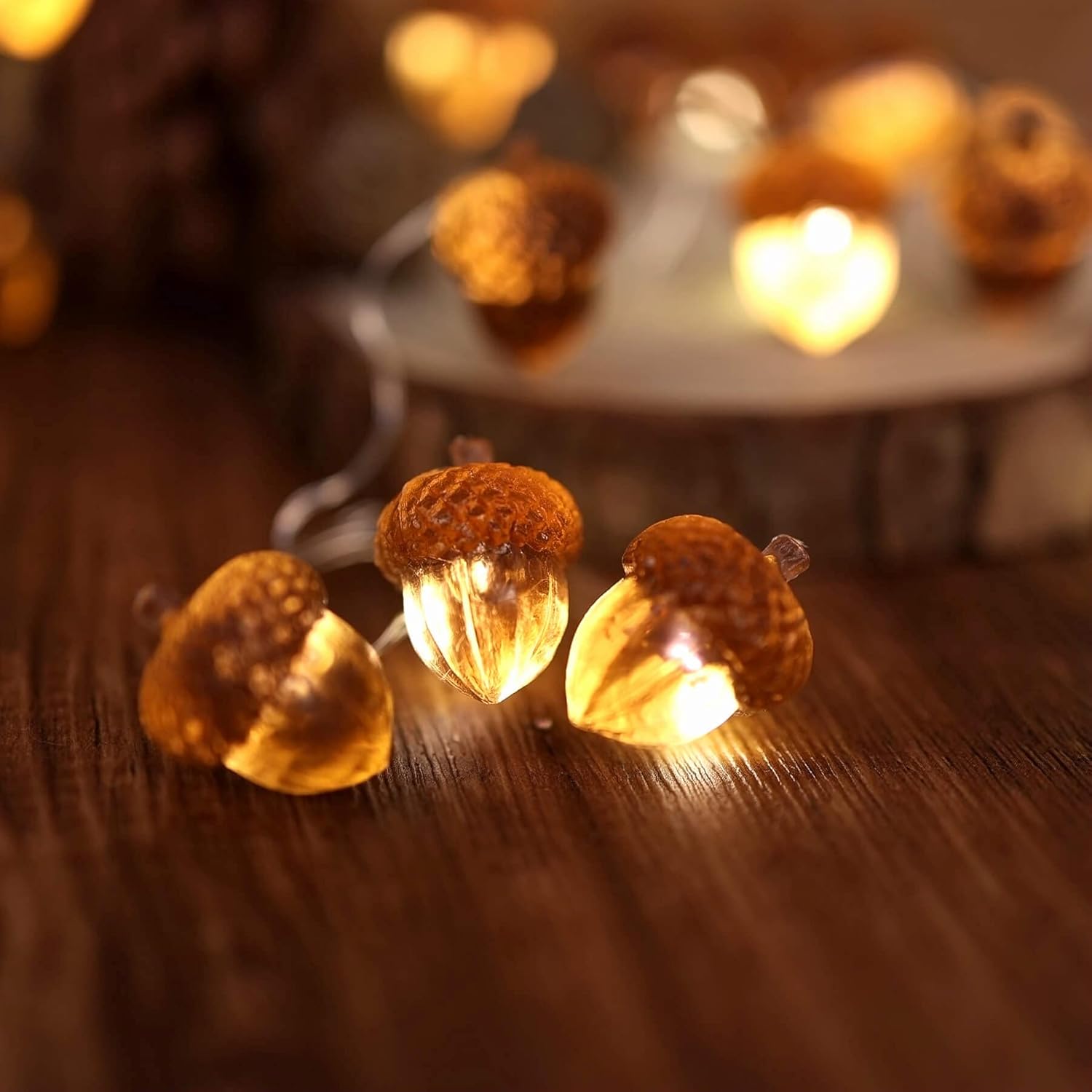Thanksgiving Acorn Lights Fall Garland Decorative Fairy String Light Cute Novelty Lights 30 LEDs 10