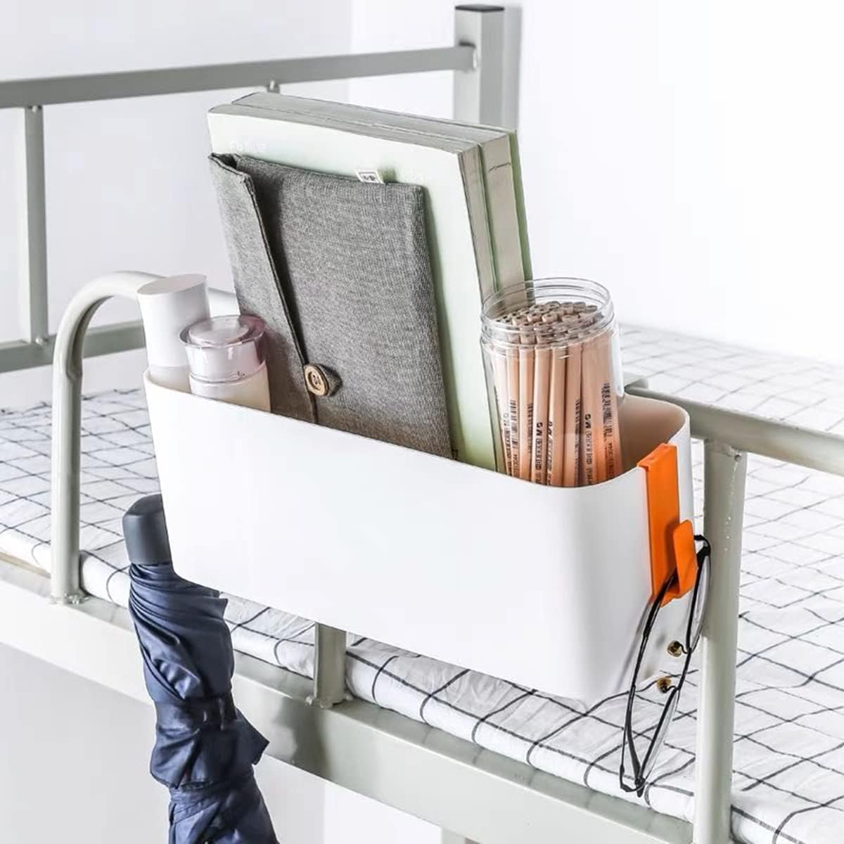 Bedside Storage Organizer Caddy Hanging Organizer Bunk Bed Shelf Holder Pocket for College Dorm