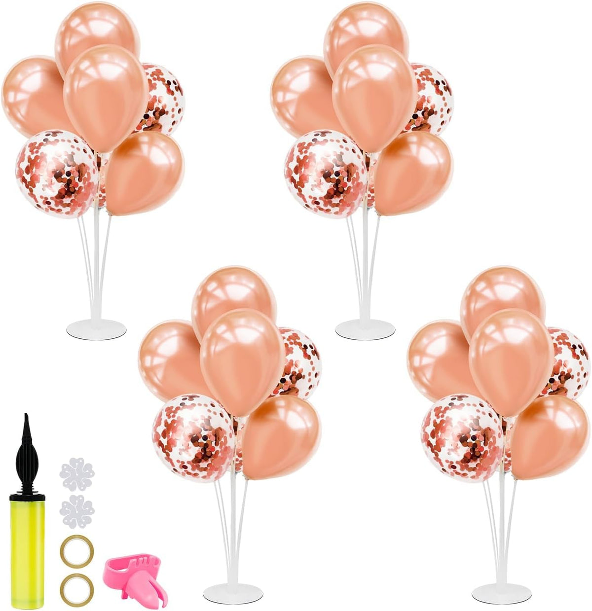Rose Gold Balloon Stand Centerpiece Table Decorations for Birthday Anniversary Engagement Wedding
