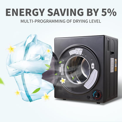 CTT 3.5 cu.ft Portable Dryer for Apartments,1500W Compact Dryer with 4 Drying Modes,120V Electric