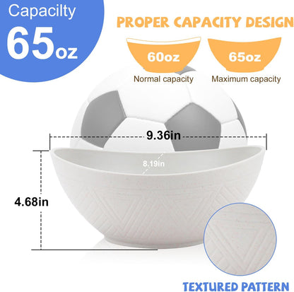 Wheat Straw Bowls Set of 2 with Textured Pattern,Unbreakable Large Salad Bowls,Plastic Bowls