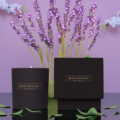 Benevolence LA Lavender, Mint & Sage Scented Candle | Soy Candles, Black Candle for Home | Gifts