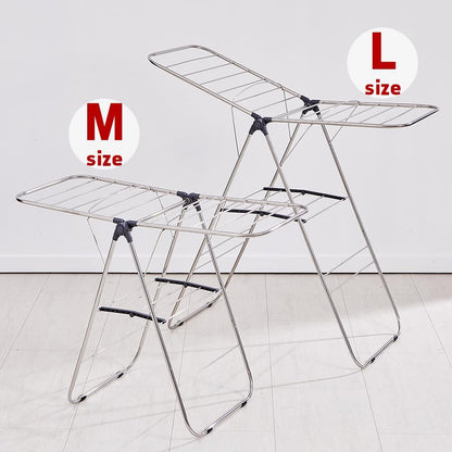 TRES BELLE 25NEW Stainless Steel Clothes Drying Rack(L)–Foldable,Lightweight,Anti-Slip Elastic
