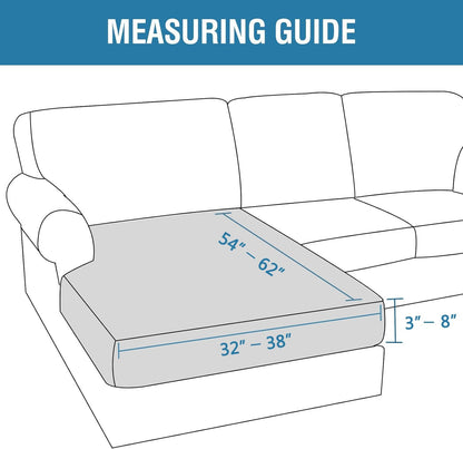 H.VERSAILTEX Velvet Stretch Individual Chaise Cover Sectional Couch Covers for L Shaped Sofa Both