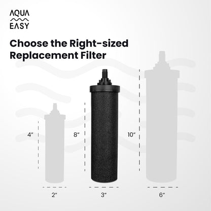 AquaEasy BB9 Activated Carbon Water Filter Candle(4 Pcs) Replacement Gravity Water Filter Candle