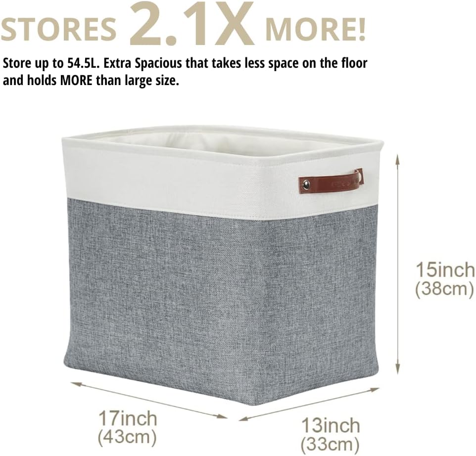DECOMOMO Extra Large Storage Baskets 54.5L Fabric Storage Bins for Organizing Linen Closet, Toys
