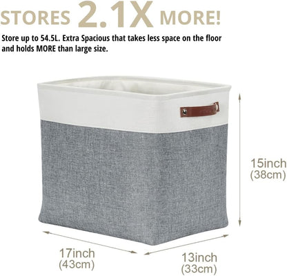 DECOMOMO Extra Large Storage Baskets 54.5L Fabric Storage Bins for Organizing Linen Closet, Toys