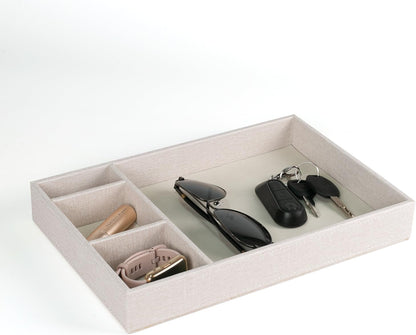 Desktop Storage Organizer, Nightstand or Dresser Organizer, Valet Tray, Entry Table Organizer, 4
