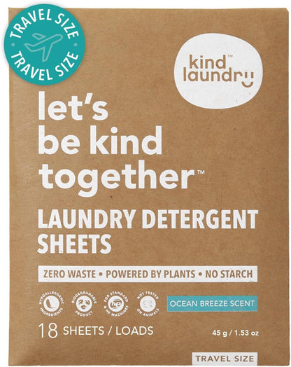 Kind Laundry Detergent Sheets with Stain-Fighting Enzymes - Plant Powered Eco-Friendly Laundry Soap