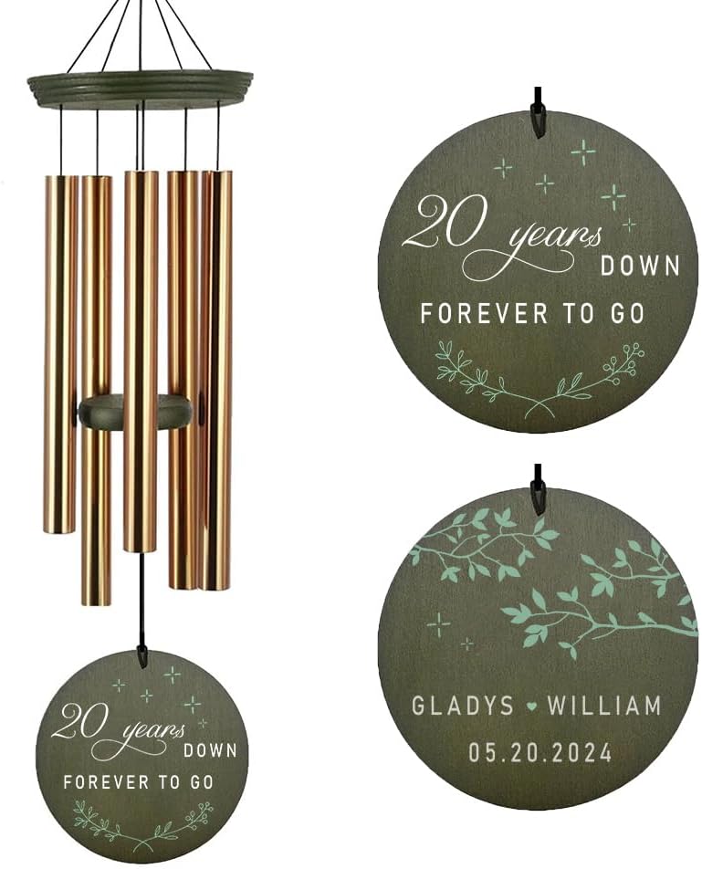 ASTARIN Personalized 20th 50th Anniversary Wind Chime, Happy Anniversary Wedding Valentine's Day