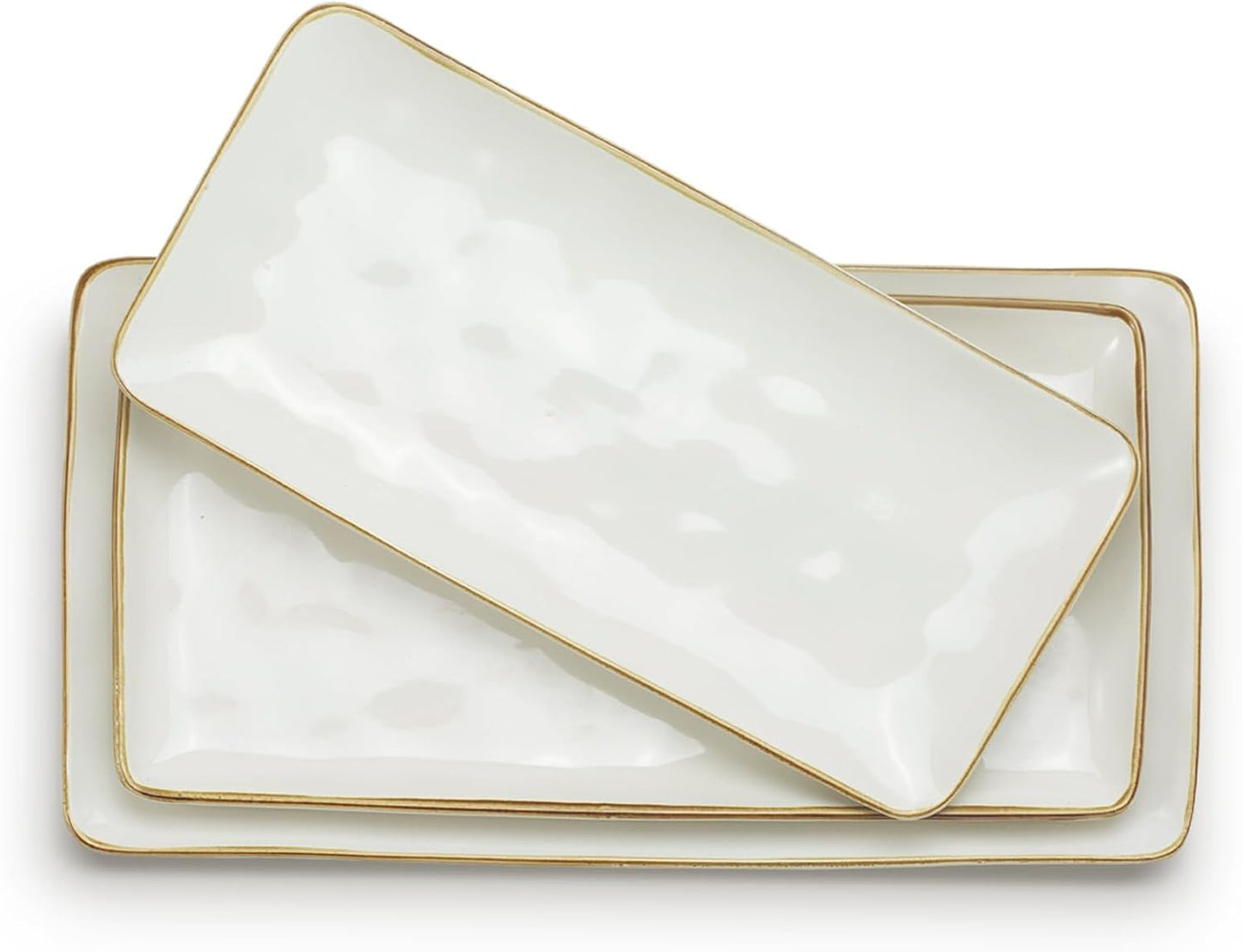 famiware Serving Platter, Rectangular 15.67/14.1/12.6inch Serving Dishes for Entertaining
