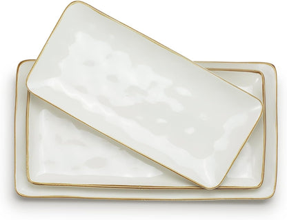 famiware Serving Platter, Rectangular 15.67/14.1/12.6inch Serving Dishes for Entertaining