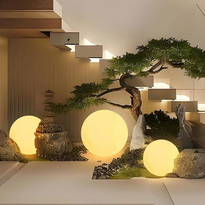 Globe Floor Lamp, 14-in Rechargeable LED Ball Light Globe Light w/Remote, Versatile Glowing Orb