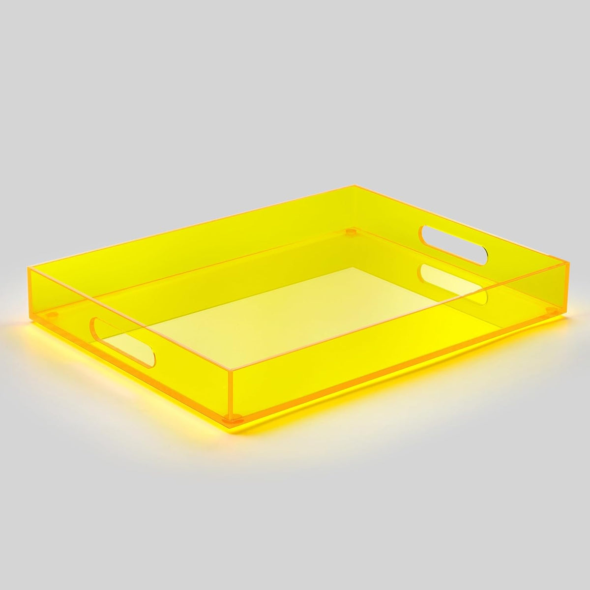 Large Acrylic Serving Tray Decorative Ottoman Coffee Table Vanity Tray Tea Fruit Platter Snack