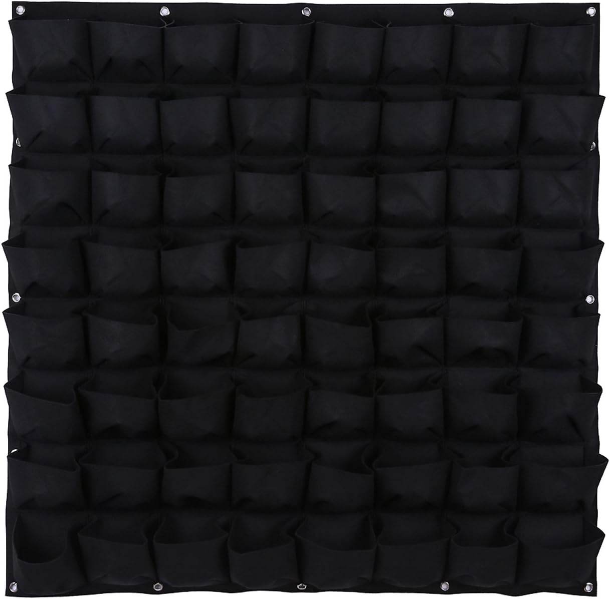 Ogrmar 64 Pockets Vertical Wall Garden Planter Plant Grow Bag for Flower Vegetable for