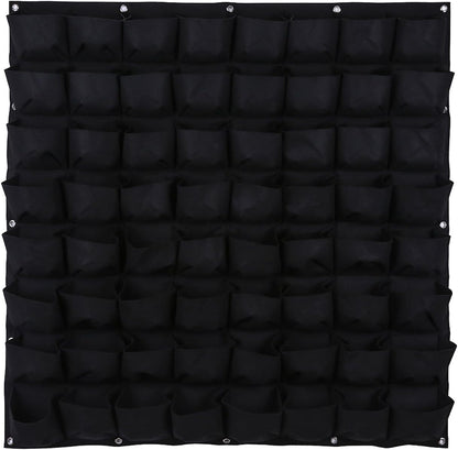 Ogrmar 64 Pockets Vertical Wall Garden Planter Plant Grow Bag for Flower Vegetable for