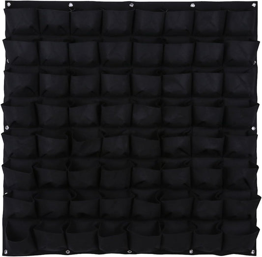 Ogrmar 64 Pockets Vertical Wall Garden Planter Plant Grow Bag for Flower Vegetable for