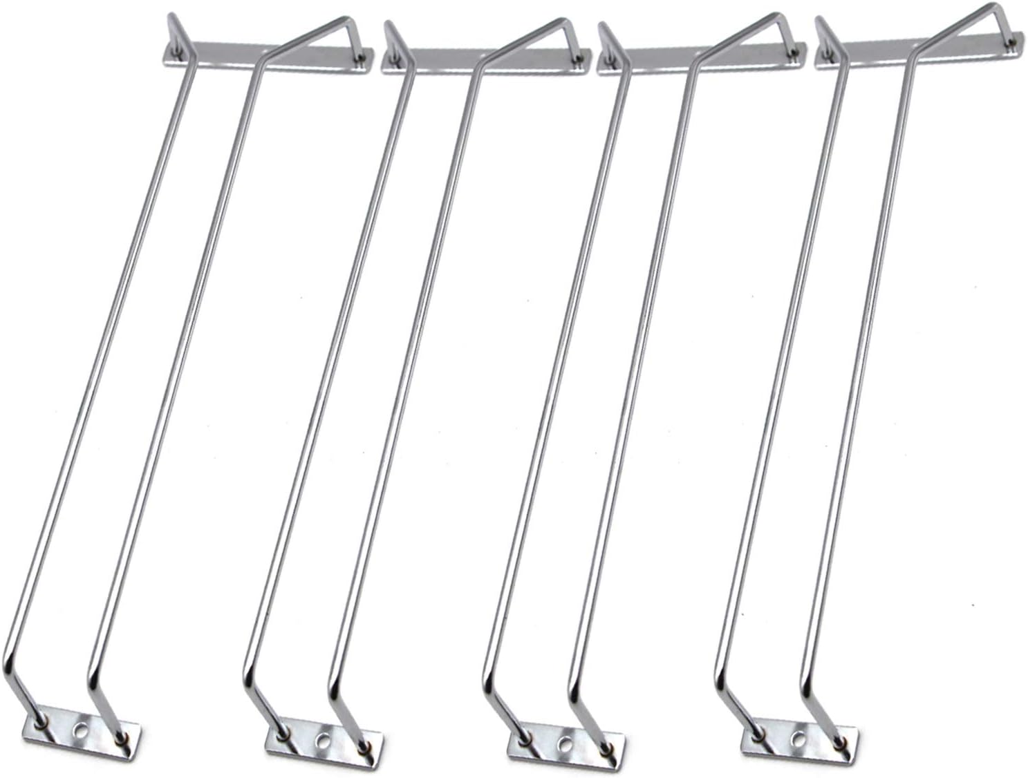 14-Inch Wine Glass Rack, Under Cabinet Wine Glass Holder Stainless Steel Chrome Finish Stemware