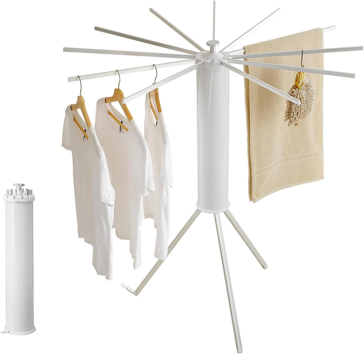 JOOM Tripod Clothes Drying Rack, Garment Rack Portable and Foldable Space Saving Laundry Drying
