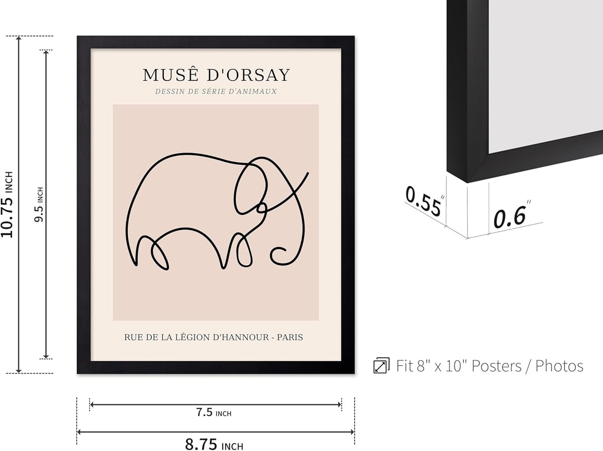 Poster Master Vintage Poster - Retro One Line Elephant Drawing Print - Elephant Art - Minimal Gift