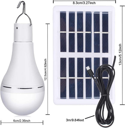 Solar Light Bulb Portable 350LM Solar Powered Camping Light Led Lantern Outdoor for Lamp Light