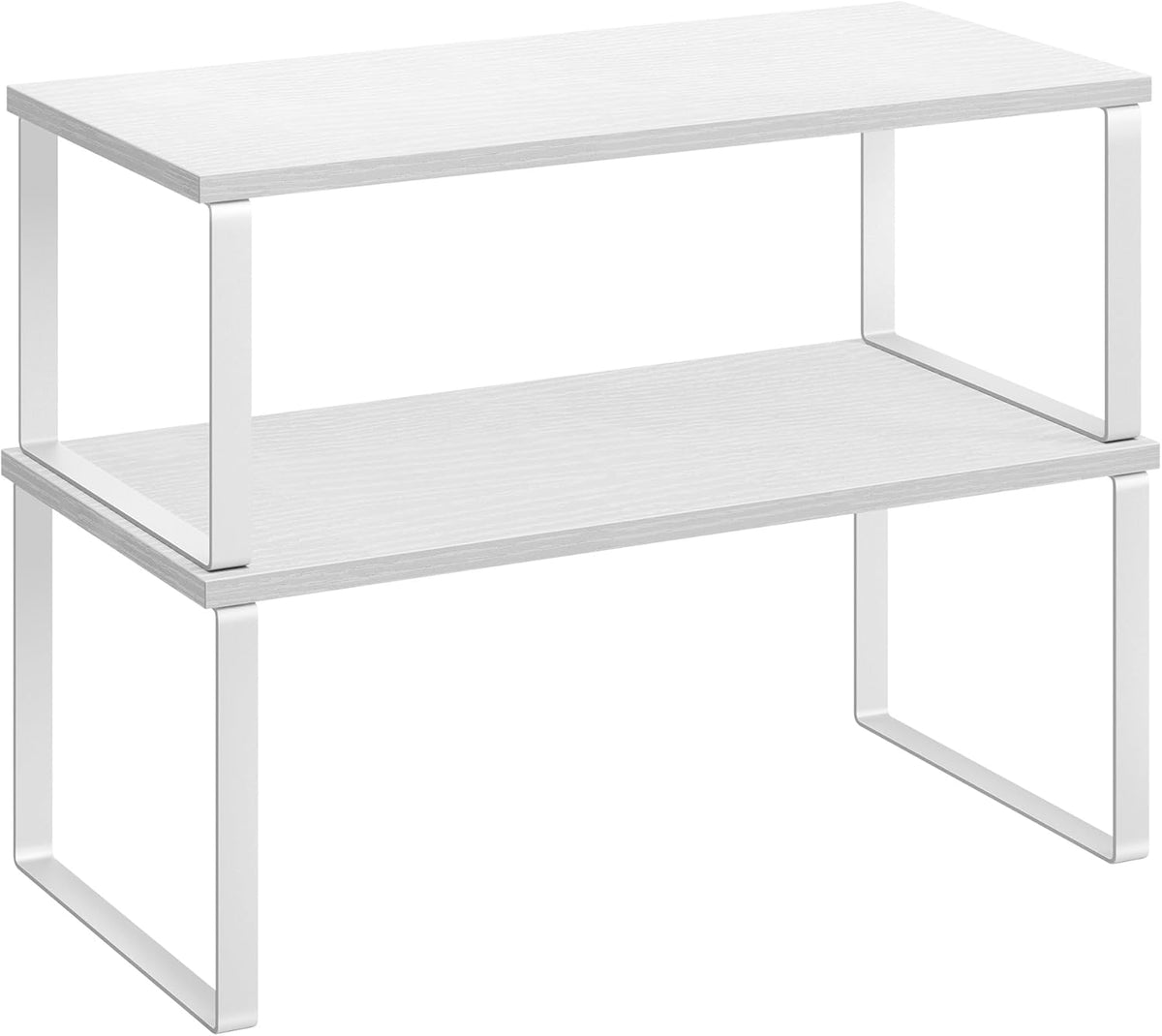 SONGMICS Cabinet Organizer Shelf, Set of 2 Kitchen Counter Shelves, Kitchen Storage, Spice Rack