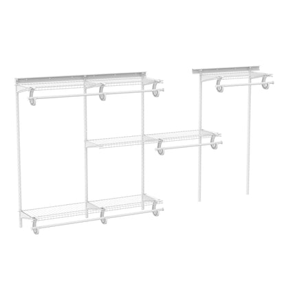 ClosetMaid ShelfTrack Wire Closet Organizer System, Adjustable from 5 to 8 Ft., with Shelves