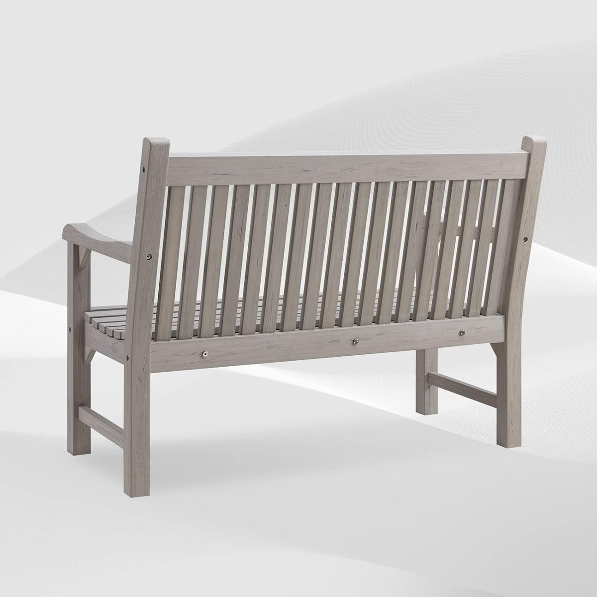 Psilvam Garden Bench, 2-Person Poly Lumber Patio Bench, All-Weather Outdoor Bench That Never Rot