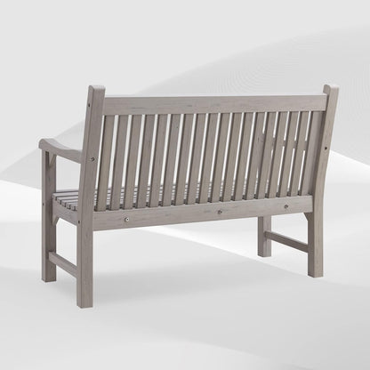 Psilvam Garden Bench, 2-Person Poly Lumber Patio Bench, All-Weather Outdoor Bench That Never Rot