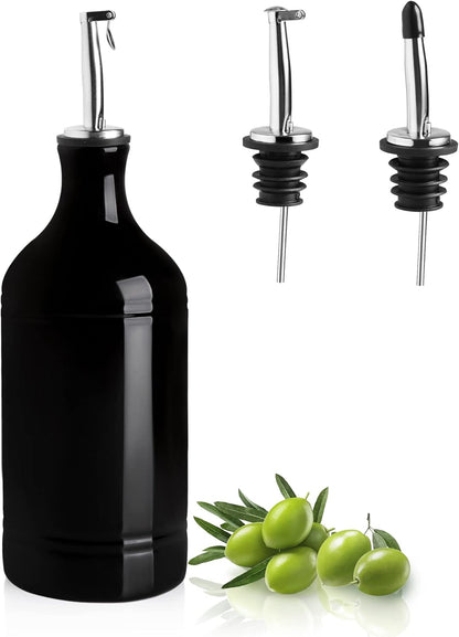 Sweejar Ceramic Olive Oil Dispenser Bottle, Opaque Oil Cruet Protects Oil to Reduce Oxidation