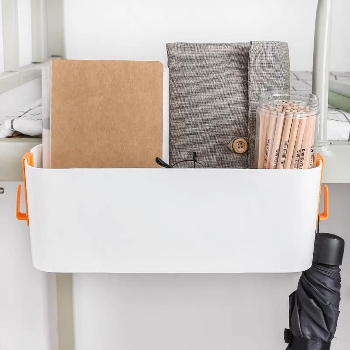 Bedside Storage Organizer Caddy Hanging Organizer Bunk Bed Shelf Holder Pocket for College Dorm